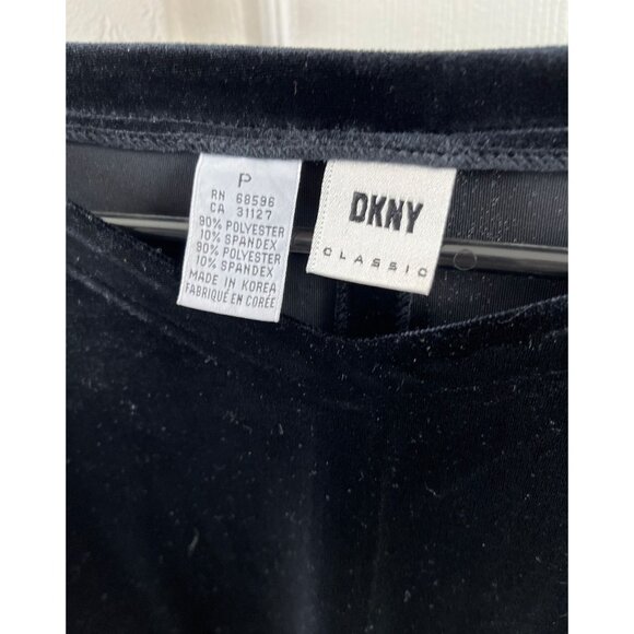 Vtg Donna Karan DKNY CLASSIC Black Velvet Long Sleeve Women's Blouse - Picture 3 of 4